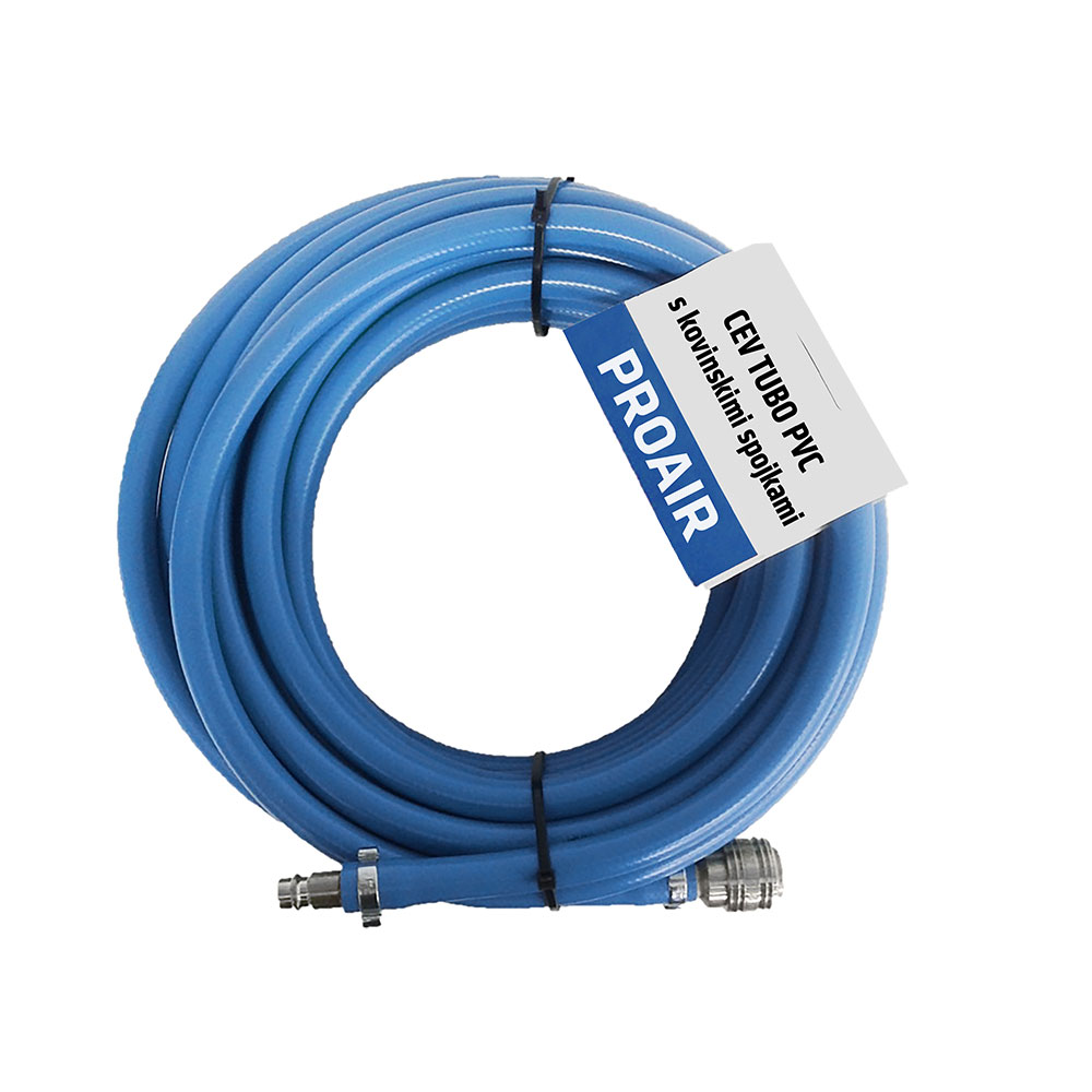 CT-10/15/15 - Pletena PVC cev s kovinskimi priključki fi 10 x 15, 15m