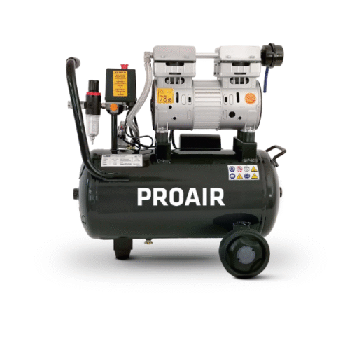 Tihi brezoljni batni kompresor deluje brez olja in je primeren za delo, kjer ne sme biti nečistoč.